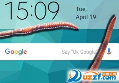 手机屏幕上的蚯蚓恶作剧下载-Earthworm in phone slimy joke(蚯蚓在手机上可爱的笑话)2.1 安卓手机版